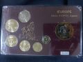 Комплектен сет - Кипър 2001-2003 , 6 монети + медал, снимка 1