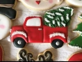 Коледна кола автомобил камион Коледен с елха метална форма резец тесто сладки бисквитки декор, снимка 2