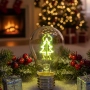 Коледна LED декоративна крушка с фигура – Елха / Love – Топъл празничен акцент за дома и подарък, снимка 5