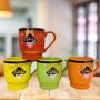 Порцеланова чаша за чай и кафе, 200ml, цветни варианти, снимка 1 - Чаши - 45668279