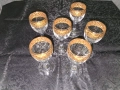 Сервиз с позлата( за аперитив/ракия), снимка 4