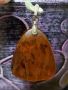 Руска (СССР) сребърна висулка с Кехлибар , снимка 1 - Антикварни и старинни предмети - 45422974