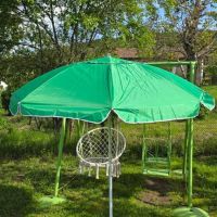 Градинански чадър с чупещо рамо и UV защита с ВЕТРОУСТОИЧИВА КЛАПА 220/220см, снимка 3 - Градински мебели, декорация  - 45682421