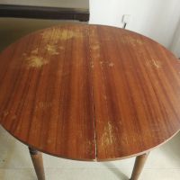 Кръгла дървена маса (разтегателна), снимка 2 - Маси - 45779148