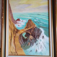 Френска картина морски пейзаж, снимка 1 - Картини - 45554464