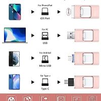 Нова флаш Памет USB 128GB, 4 в 1 Портове, Бърз Трансфер, Защита на Данни, снимка 2 - Друга електроника - 45571349