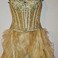 Златна бална рокля , снимка 5 - Рокли - 45325828