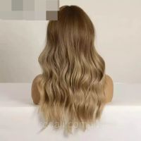 Омбре тъмно руса перука с бретон, снимка 2 - Аксесоари за коса - 45446734