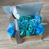 Аранжирани сапунени рози в кутии букет в кутия подарък цветя, снимка 2 - Декорация за дома - 45495822