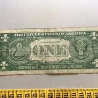 1 долар 1957 САЩ - Сребърен сертификат - Син печат, снимка 2 - Нумизматика и бонистика - 45101332