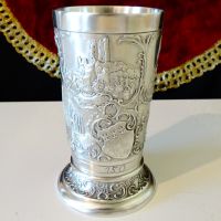 Чаша от калай с изображения от Кьолн. , снимка 6 - Антикварни и старинни предмети - 45204470