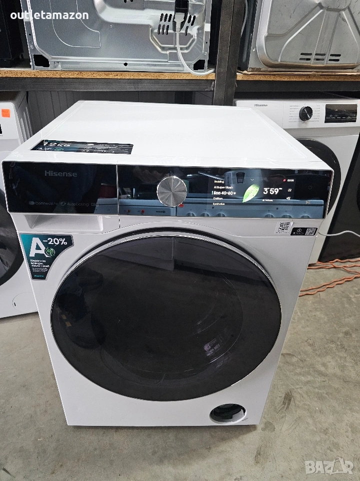 Hisense WF7S1247BW перална машина Предно зареждане 12 кг , снимка 1