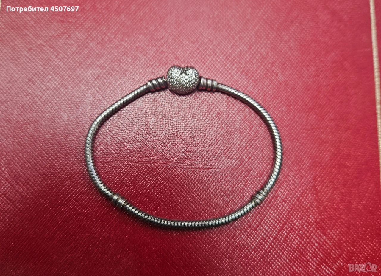 Сребърна гривна Пандора, снимка 1