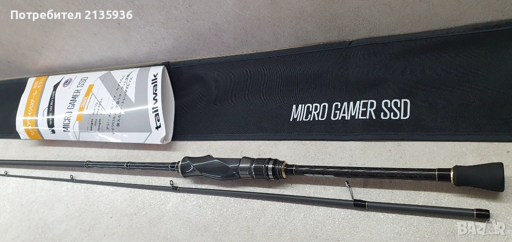 TAILWALK Salty Shape Dash Micro Gamer S66UL 198cm 12g - Спининг въдица, снимка 1