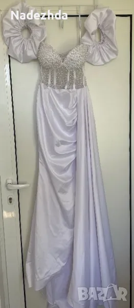 Бална рокля с корсет и сатен , снимка 1