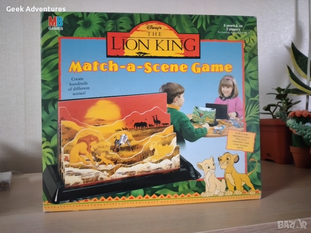 Настолна Игра Цар Лъв от 90те Lion King - Match - a - Scene Game (1994), снимка 1