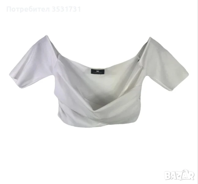 Elisabetha Franchi къса бяла блуза , снимка 1