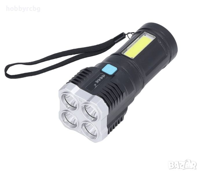 S-422, Mощeн LED фенер, странична светлина COB, акумулаторна батерия, снимка 1