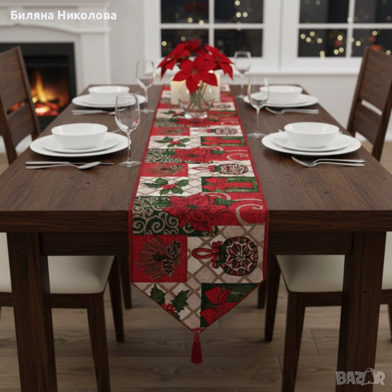 Коледна покривка за маса - идеалната празнична декорация, снимка 1