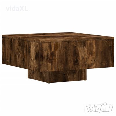 vidaXL Кафе маса, опушен дъб, 60x60x31,5 см, инженерно дърво（SKU:815837, снимка 1