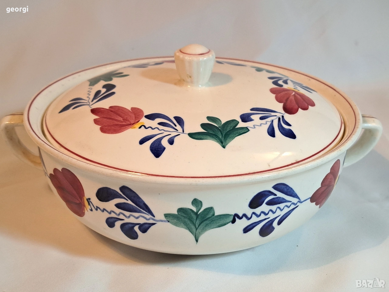 холандски супник Petrus Regout & Co. Maastricht 31/3, снимка 1