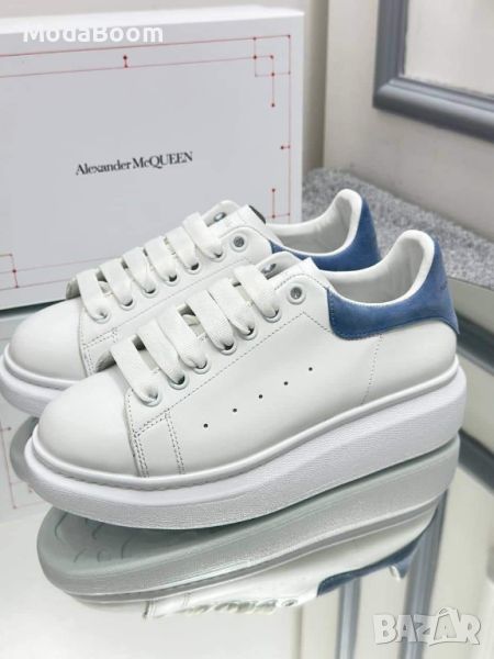 💙🤍Alexander McQueen естествена кожа стилни дамски маратонки🤍💙, снимка 1