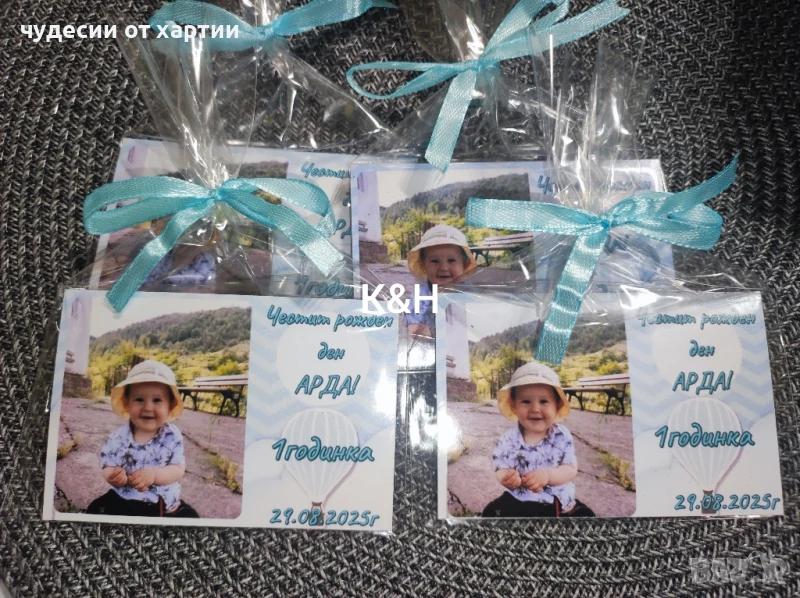 Магнити със снимка подаръци за гости Погача Рожден ден, снимка 1