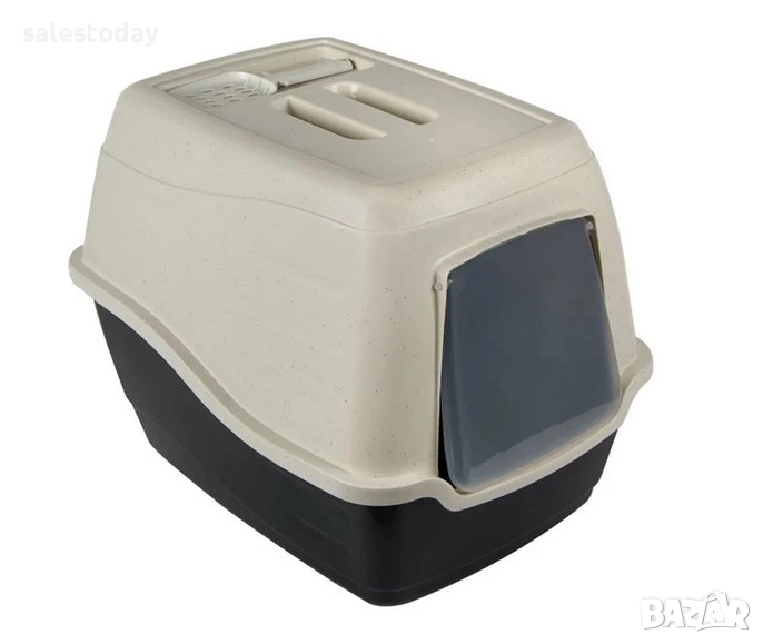 Котешка тоалетна с вратичка и лопатка, снимка 1