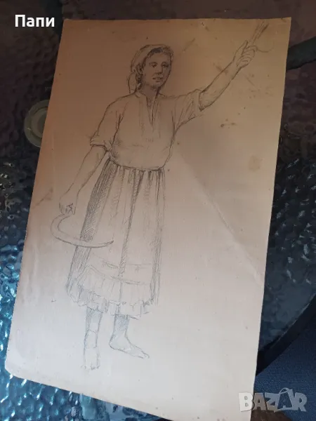 Рисунка молив от Коста Петров 1894-1973, снимка 1