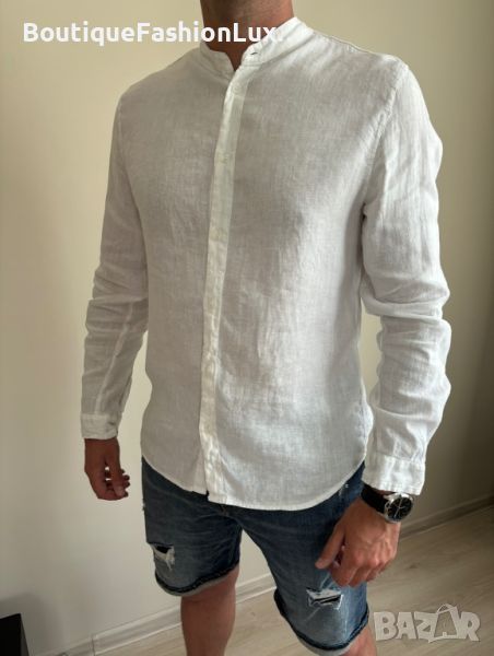 Мъжки ленени ризи 100% лен Италия, снимка 1