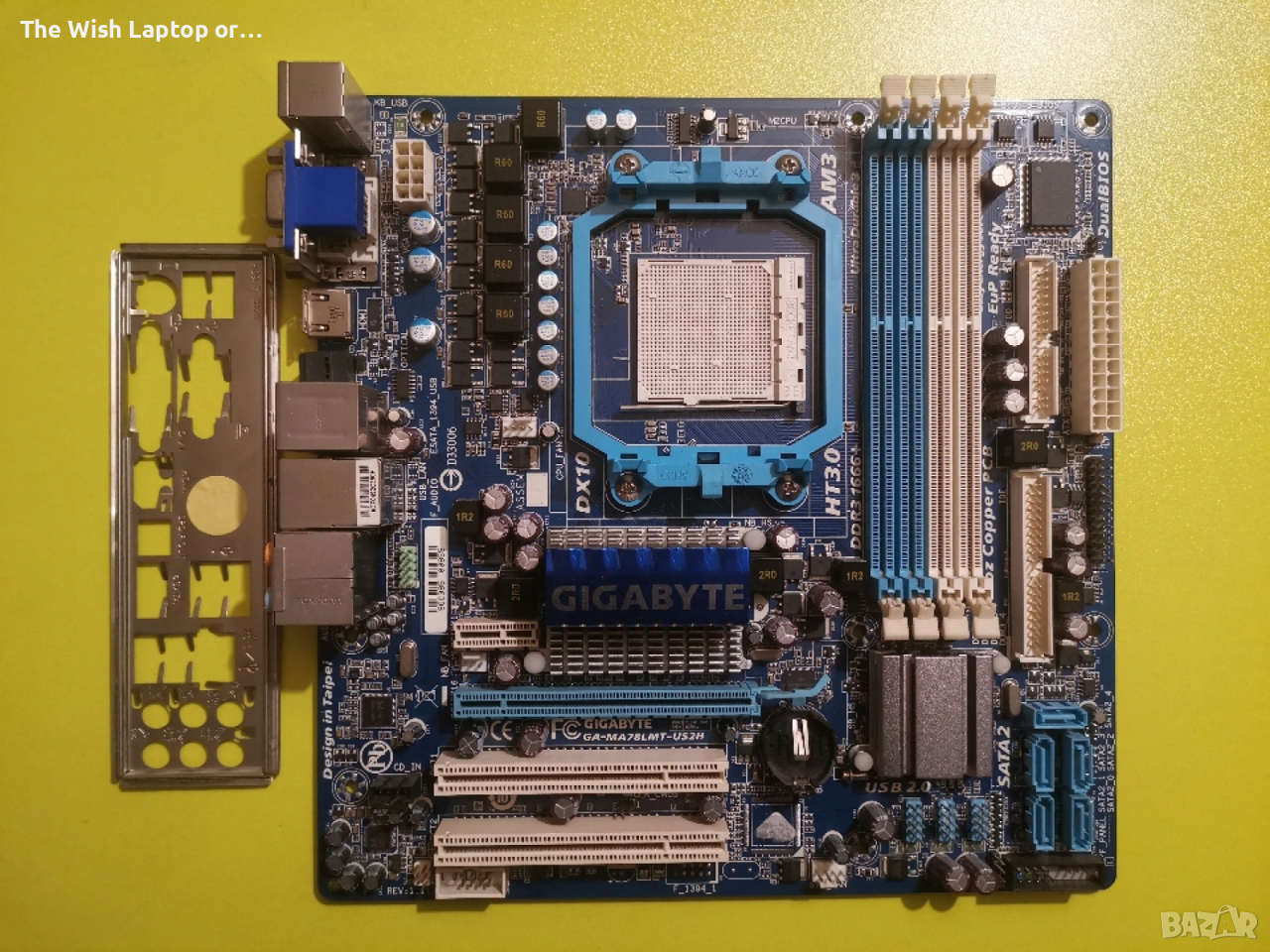 Дъно Gigabyte AM3, снимка 1