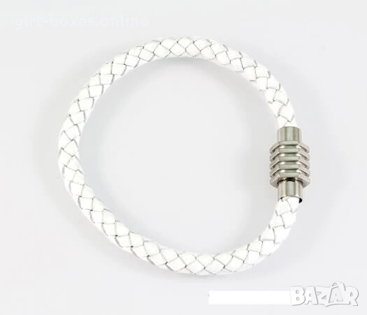 Гривна от еко кожа и полирана стомана, снимка 1