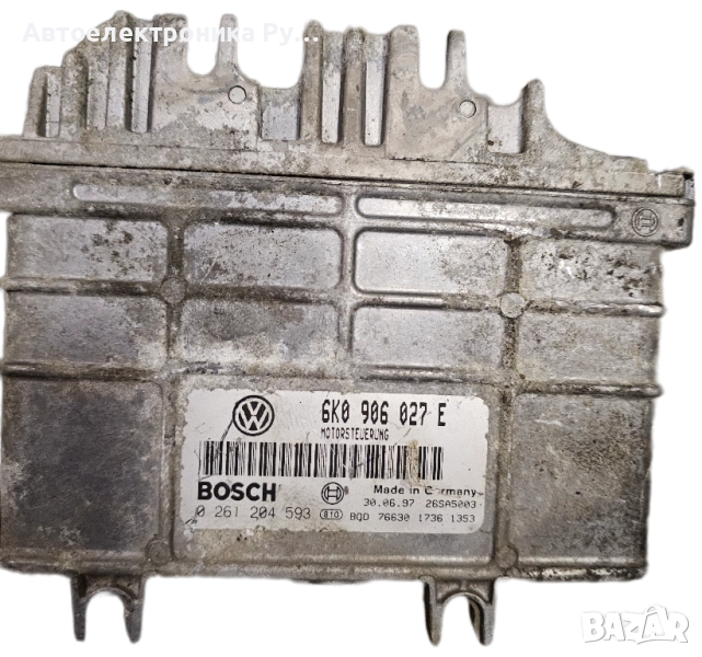 компютър SEAT CORDOBA IBIZA INCA VW POLO CADDY 1.4 ,6K0906027E, 6K0 906 027 E, BOSCH, 0261204593, снимка 1