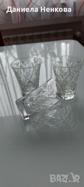 Кристални чашки  за ракия за попълване , снимка 1