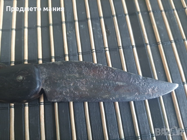 Старинно сгъваемо ножче сойка  – ръчна изработка, с патина, снимка 6 - Ножове - 52955115