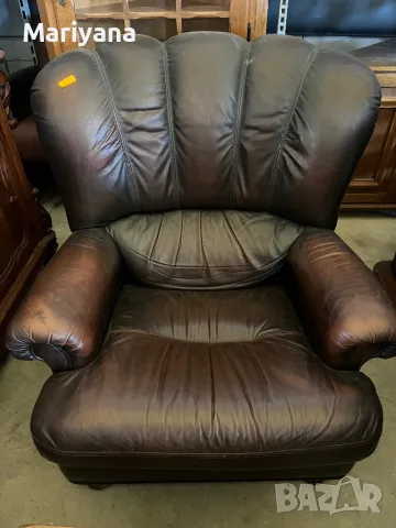 Кожен фотьойл , снимка 2 - Дивани и мека мебел - 50067191