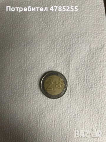 Монета от 2 евро 2001 г. употребявана, Дървото на живота, снимка 2 - Колекции - 54062909