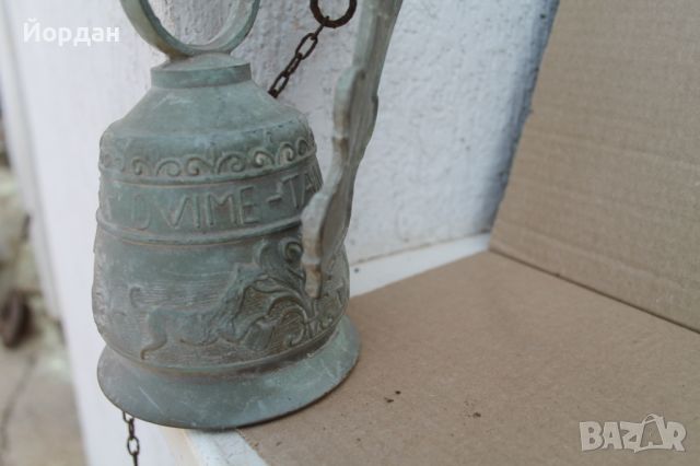 Масивна месингова камбанка за врата, снимка 9 - Антикварни и старинни предмети - 46399177