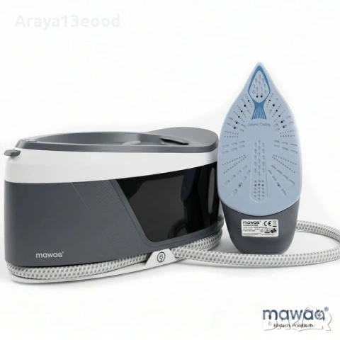 Парна станция mawaa® SteamForce – 2400W, 2-литров резервоар, Anti-Calc, снимка 2 - Ютии - 53762478