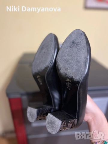 Черни токчета - 39 номер, снимка 3 - Дамски обувки на ток - 53953430