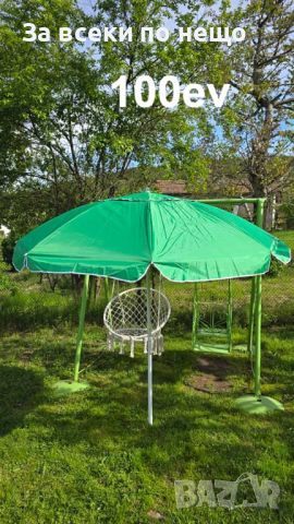 Градинански чадър с чупещо рамо и UV защита с ВЕТРОУСТОИЧИВА КЛАПА 220/220см, снимка 3 - Градински мебели, декорация  - 45682421