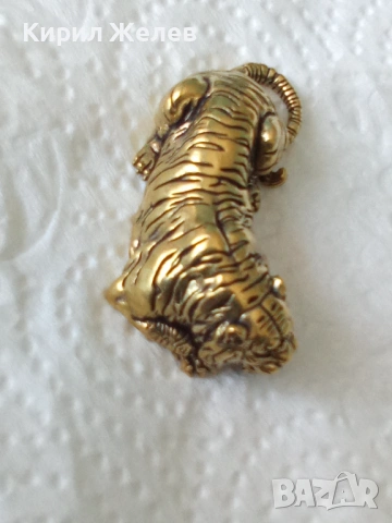 Бронзова фигурка на тигър 44645, снимка 2 - Колекции - 54170864