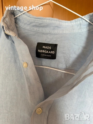 Ленена риза в светлсиньо Mads Nørgaard - Copenhagen, снимка 5 - Ризи - 54025714