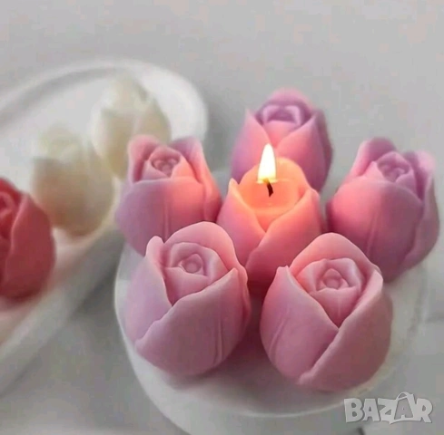 Молдове комплект 2 броя роза и лале, снимка 3 - Форми - 53915969