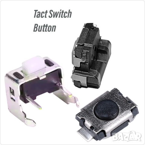 Микробутон / Тъч бутон SMD DIP монтаж , 2 PIN Tact Switch Button 2 PIN