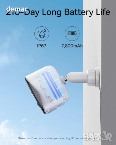 Baseus Безжична външна охранителна система, N1 Комплект с 2 камери, снимка 3 - Комплекти за видеонаблюдение - 53381200