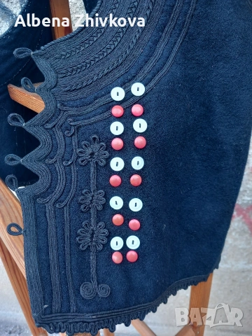 стар етнографски елек - дорамче с много гайтани и декорация, снимка 9 - Антикварни и старинни предмети - 53923456