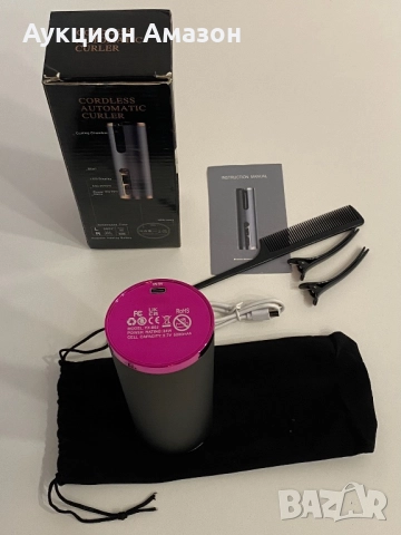 Автоматична маша за къдрене със зарядно, снимка 5 - Маши за коса - 52595913