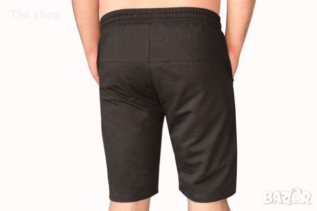 Черни памучни къси панталони (003), снимка 2 - Къси панталони - 45449842