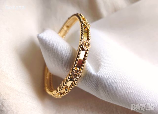 Van Cleef & Arpels VCA gold bracelet Vintage Alhambra-дамска гривна, снимка 4 - Гривни - 45275781